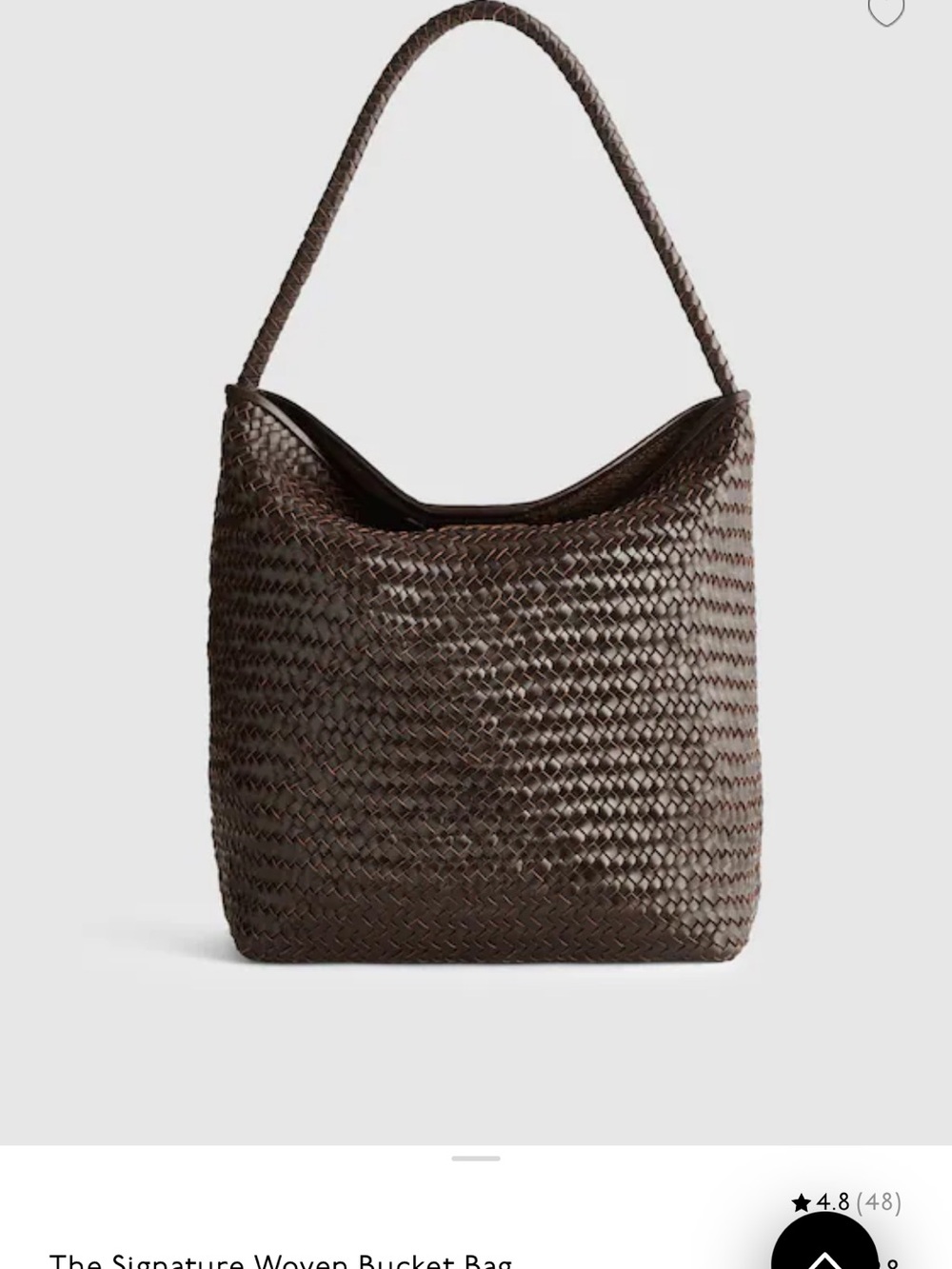Madewell Dark Brown Woven Bucket Shoulder Bag